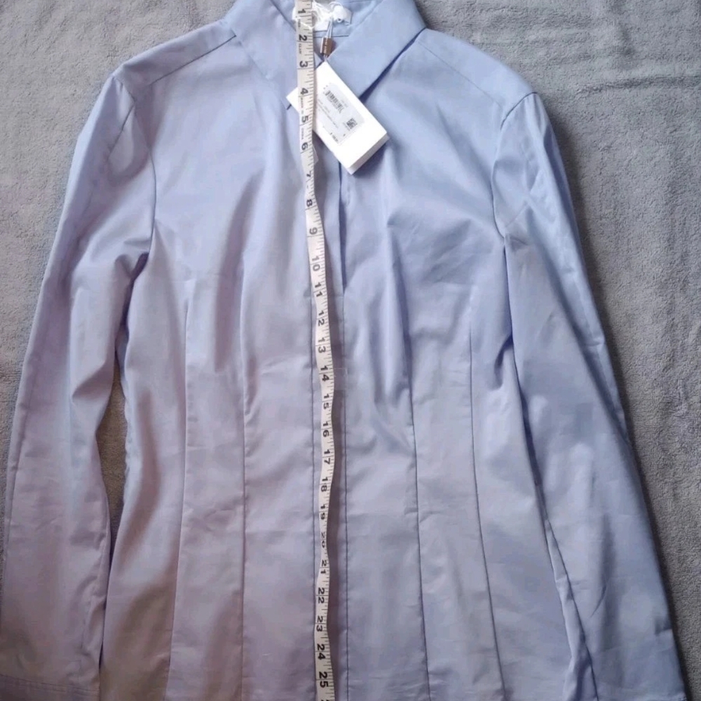 Hugo Boss Bashina Strech Poplin Shirt Blouse Women's Small Size US 6 . - Picture 8 of 9